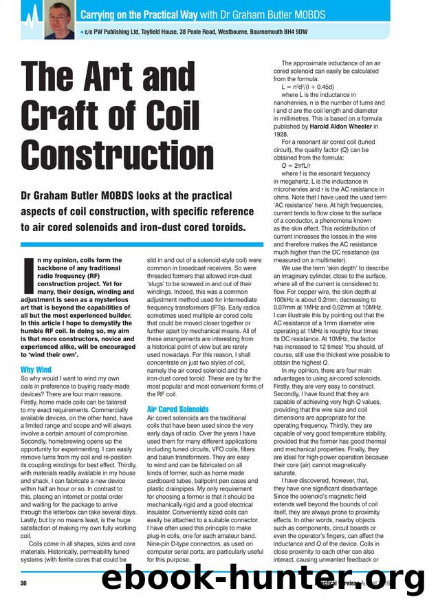 The Art and Craft of Coil Construction by Unknown