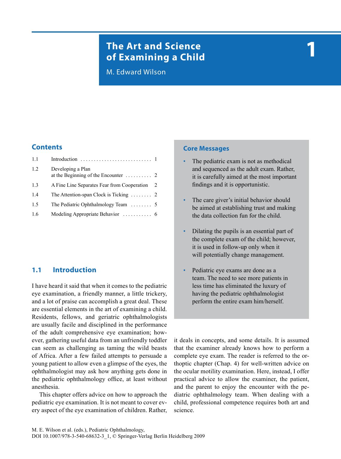 The Art and Science of Examining a Child by Unknown