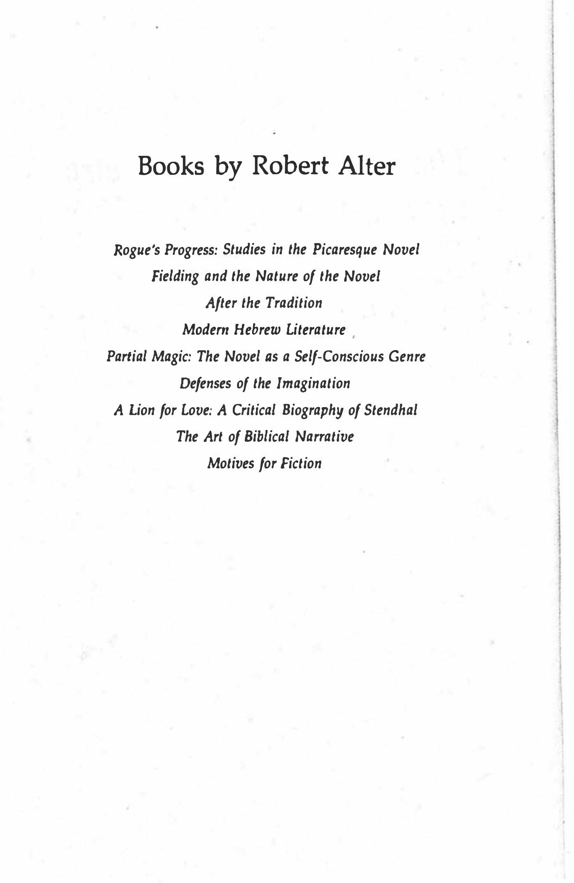 The Art of Biblical Poetry by Robert Alter