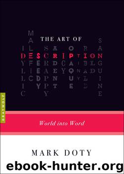 The Art of Description by Mark Doty
