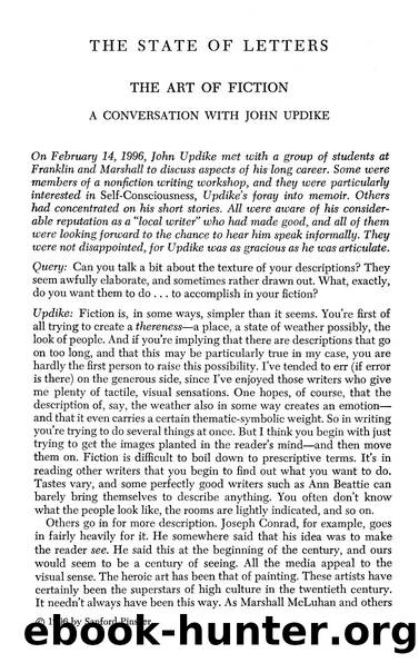 The Art of Fiction: A Conversation with John Updike by The Art of Fiction