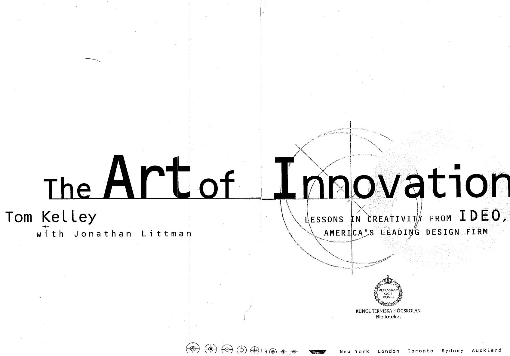 The Art of Innovation by Tom Kelley