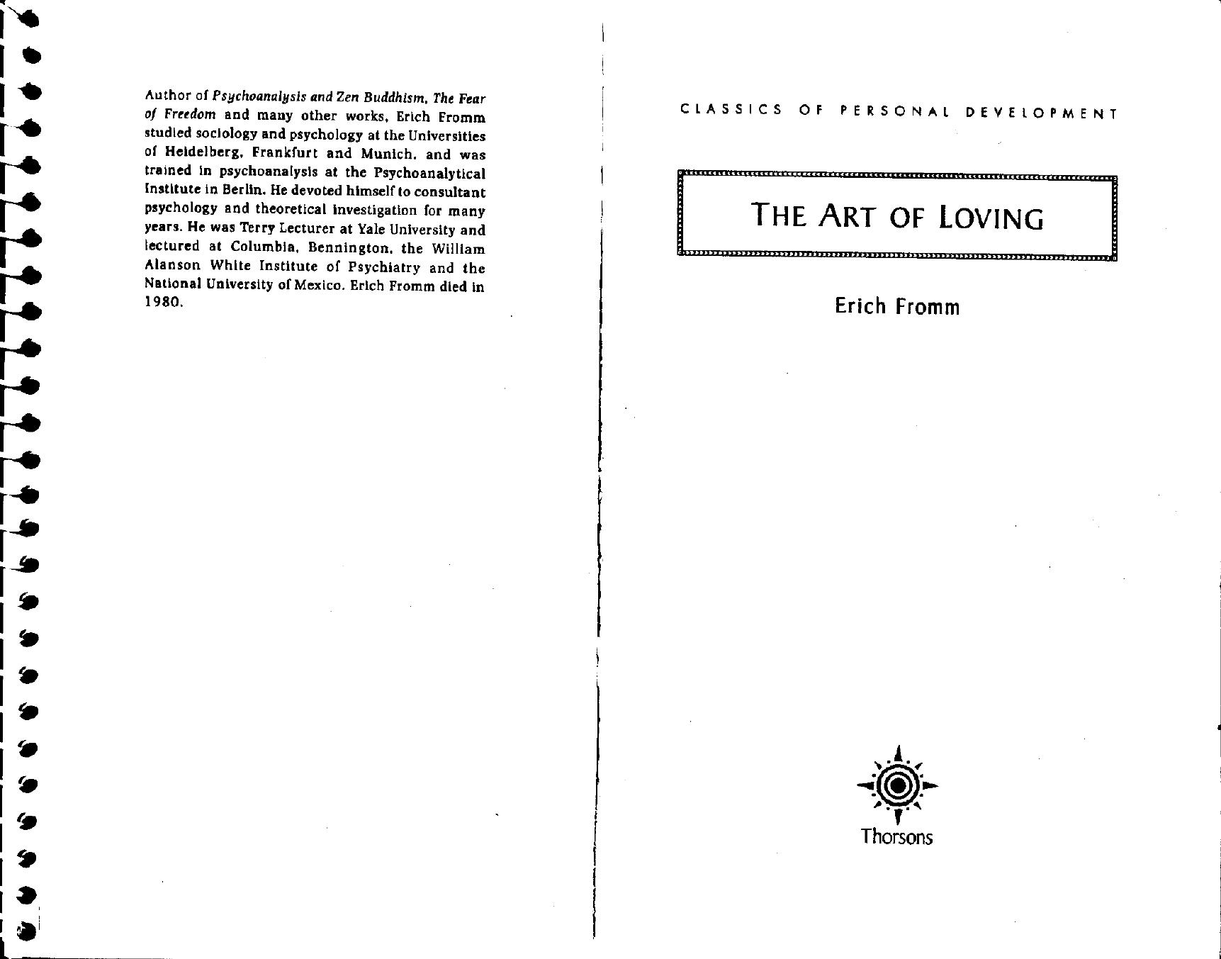 The Art of Loving by Erich Fromm - free ebooks download