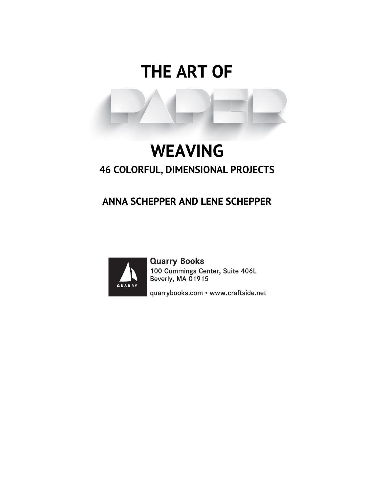 The Art of Paper Weaving by Anna Schepper