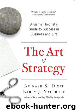 The Art of Strategy: A Game Theorist's Guide to Success in Business and Life by Avinash K. Dixit & Barry J. Nalebuff