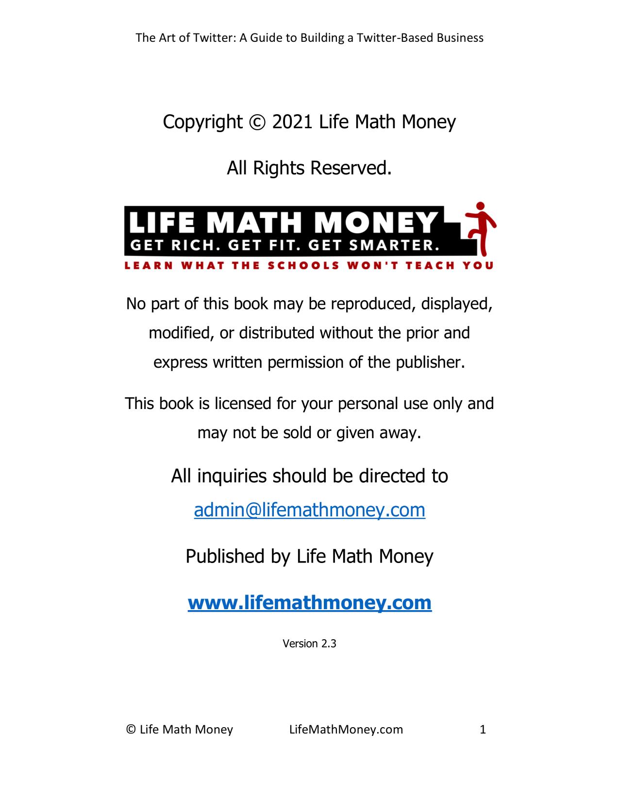 The Art of Twitter by LifeMathMoney