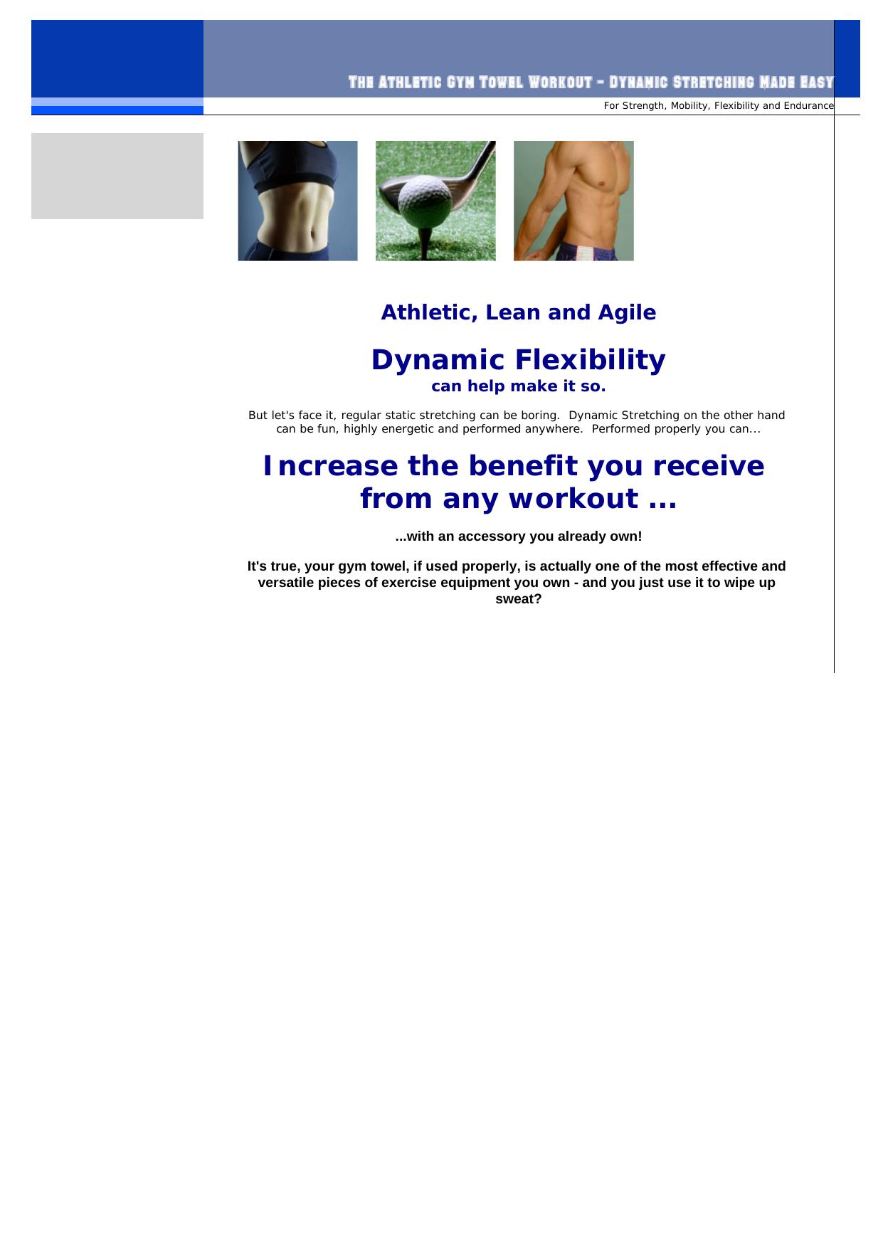 The Athletic Gym Towel Workout. by Best of Kuszter's Collection