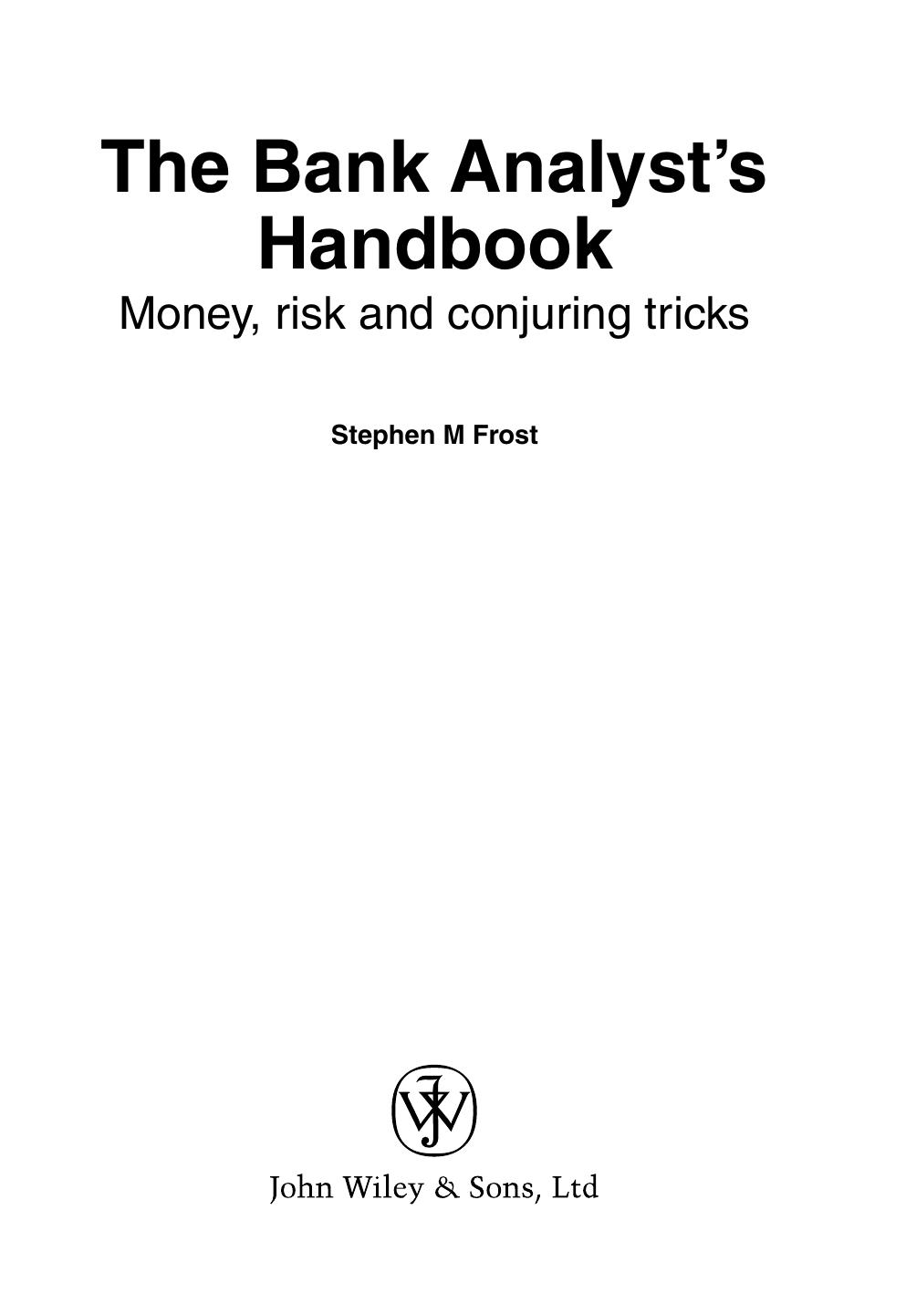 The Bank Analyst's Handbook by Money Risk & Conjuring Tricks
