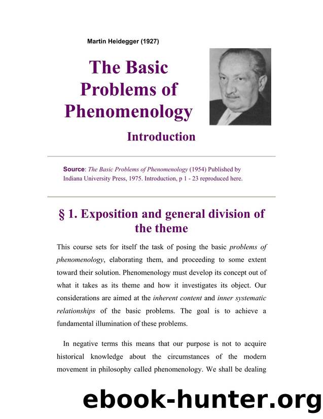 The Basic Problems of Phenomenology by PC IMPULS