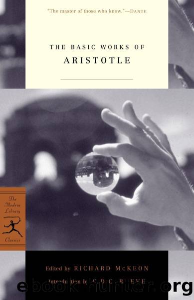 The Basic Works of Aristotle by Aristotle