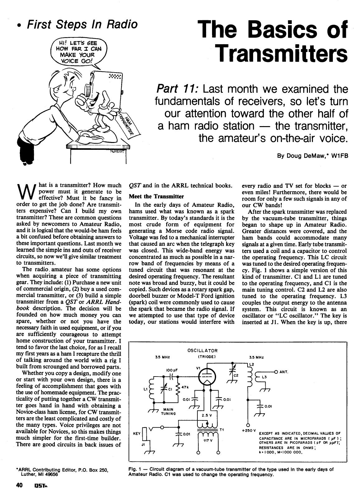 The Basics of Transmitters by QST Magazine Part 11 -- The Basics of Transmitters
