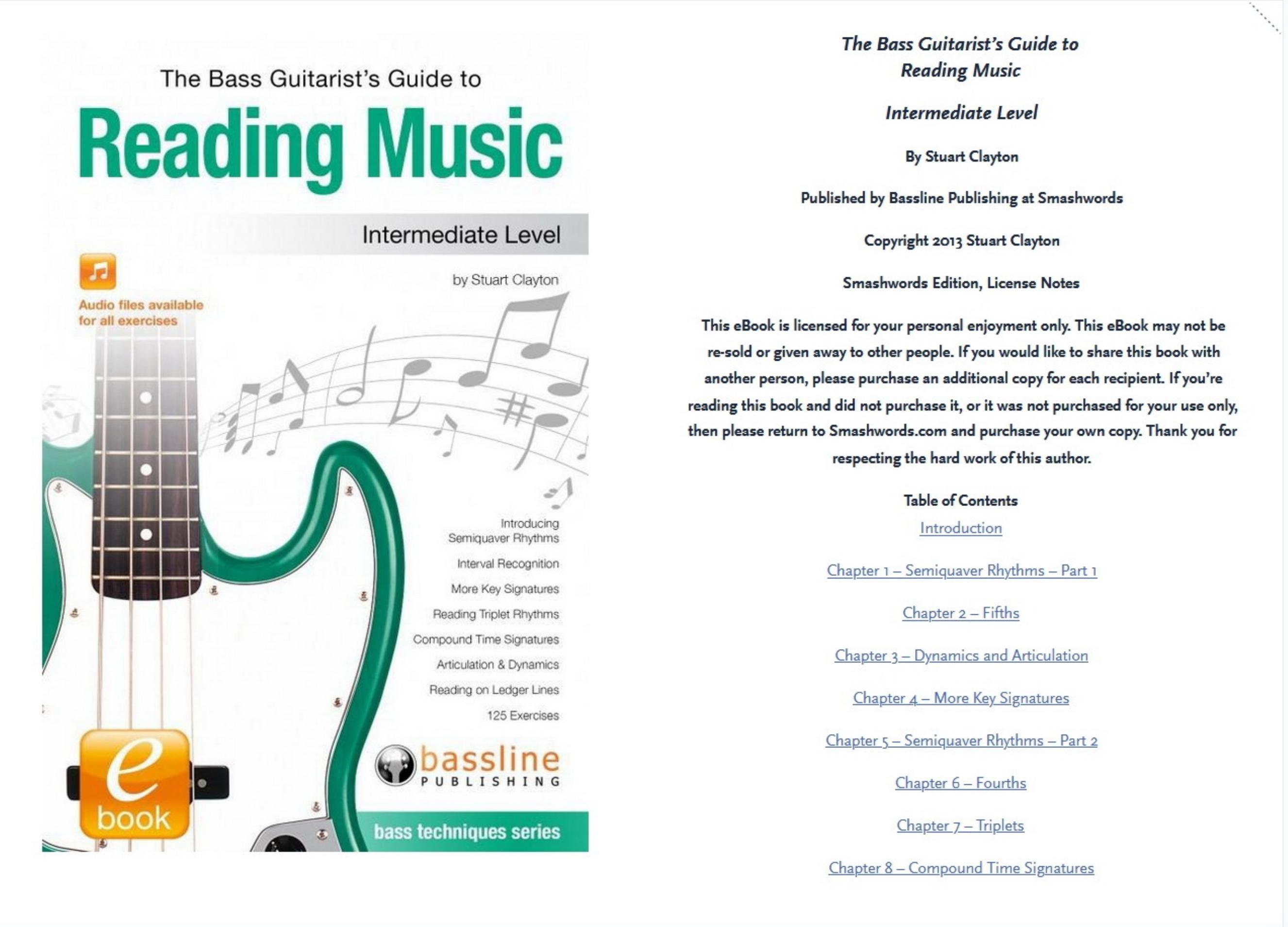 The Bass Guitarist's GuideÂ To Reading Music. Intermediate Level. by Clayton Stuart