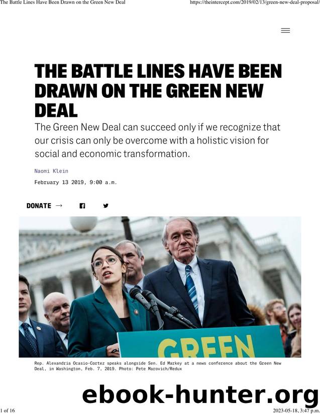 The Battle Lines Have Been Drawn on the Green New Deal by The Battle Lines Have Been Drawn on the Green New Deal (2019)