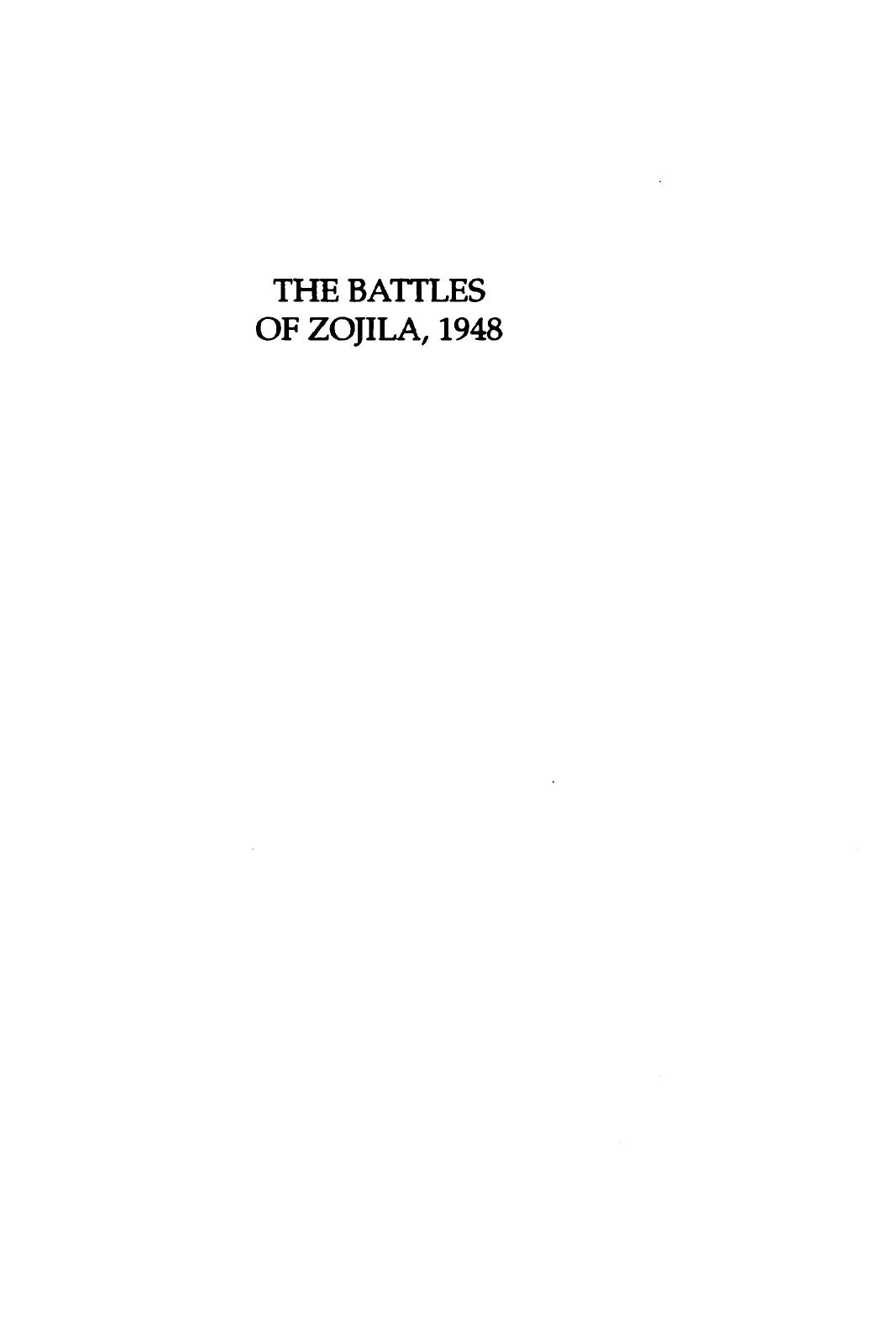 The Battles of Zojila, 1948 by Sudhir S. Bloeria
