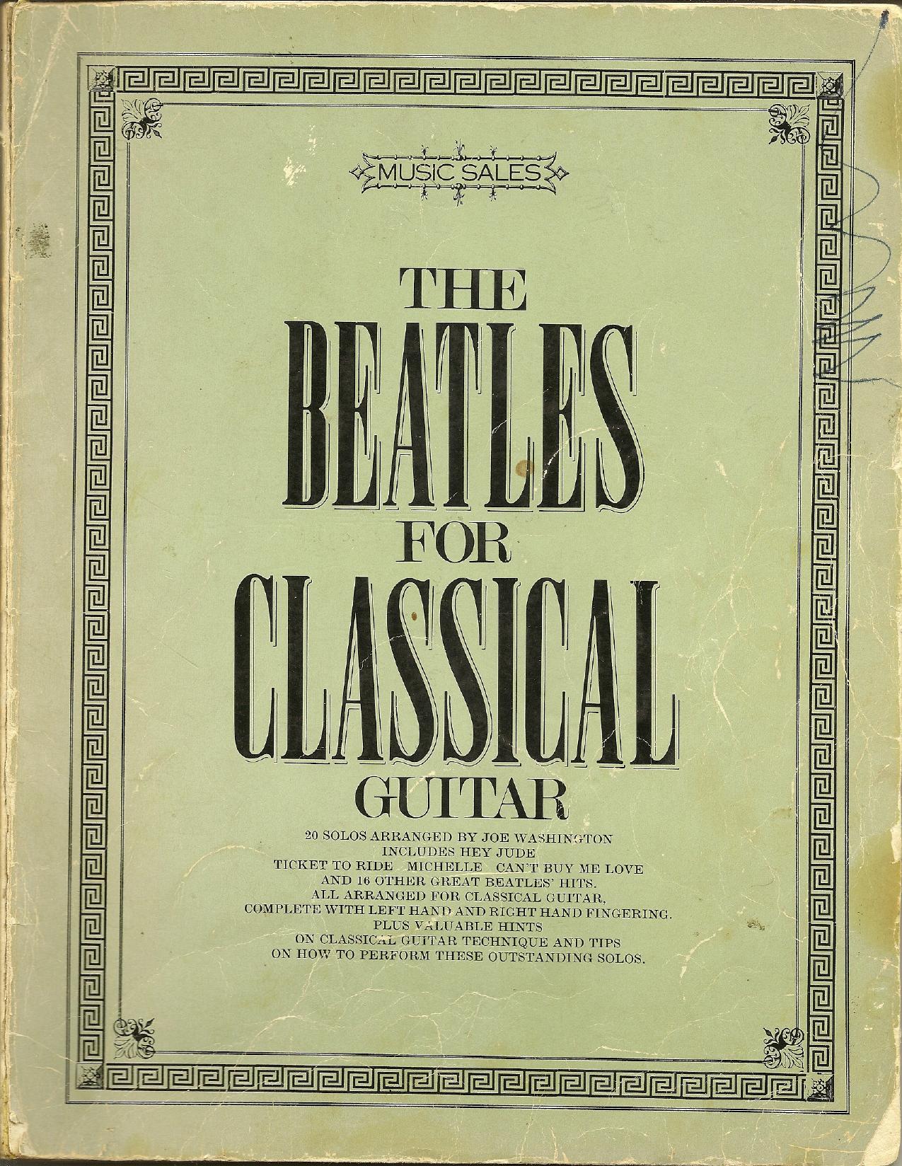 The Beatles For Classical Guitar arranged by Joe Washington (1974) by Unknown