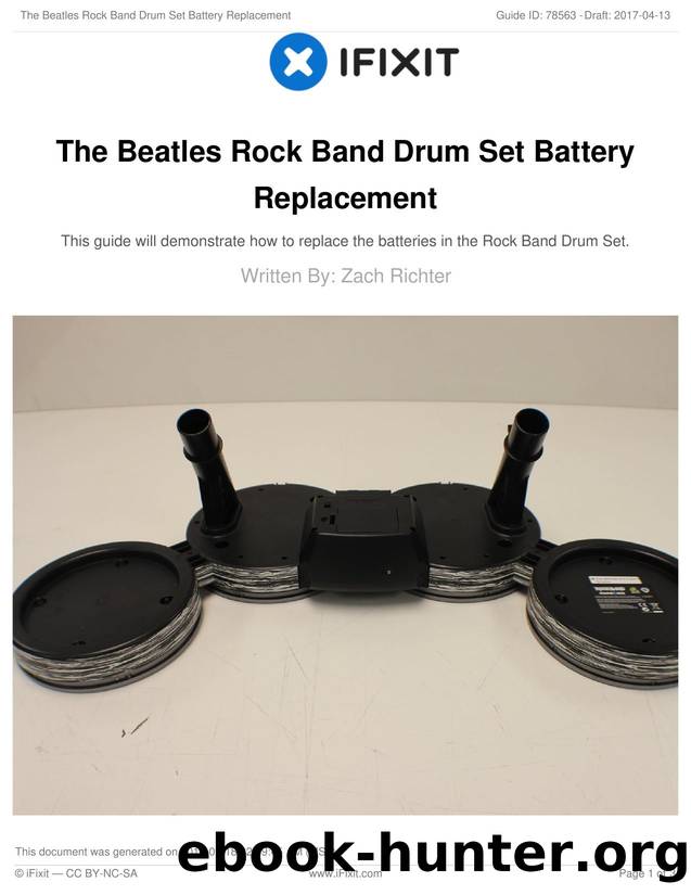 The Beatles Rock Band Drum Set Battery Replacement by Unknown