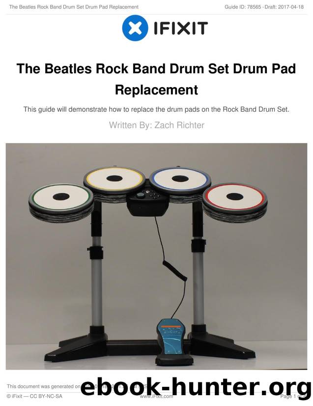 The Beatles Rock Band Drum Set Drum Pad Replacement by Unknown