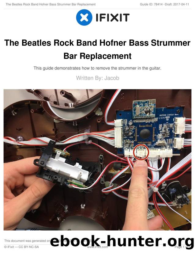 The Beatles Rock Band Hofner Bass Strummer Bar Replacement by Unknown