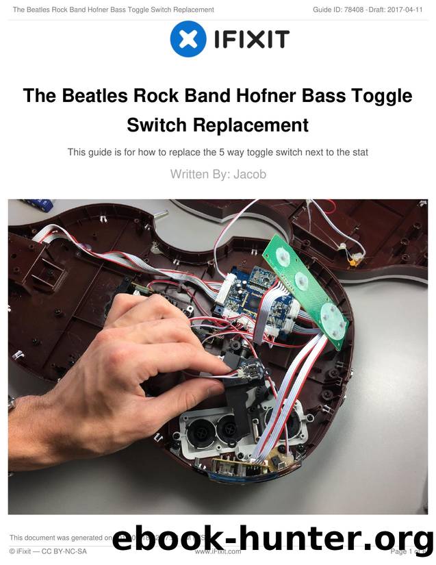 The Beatles Rock Band Hofner Bass Toggle Switch Replacement by Unknown