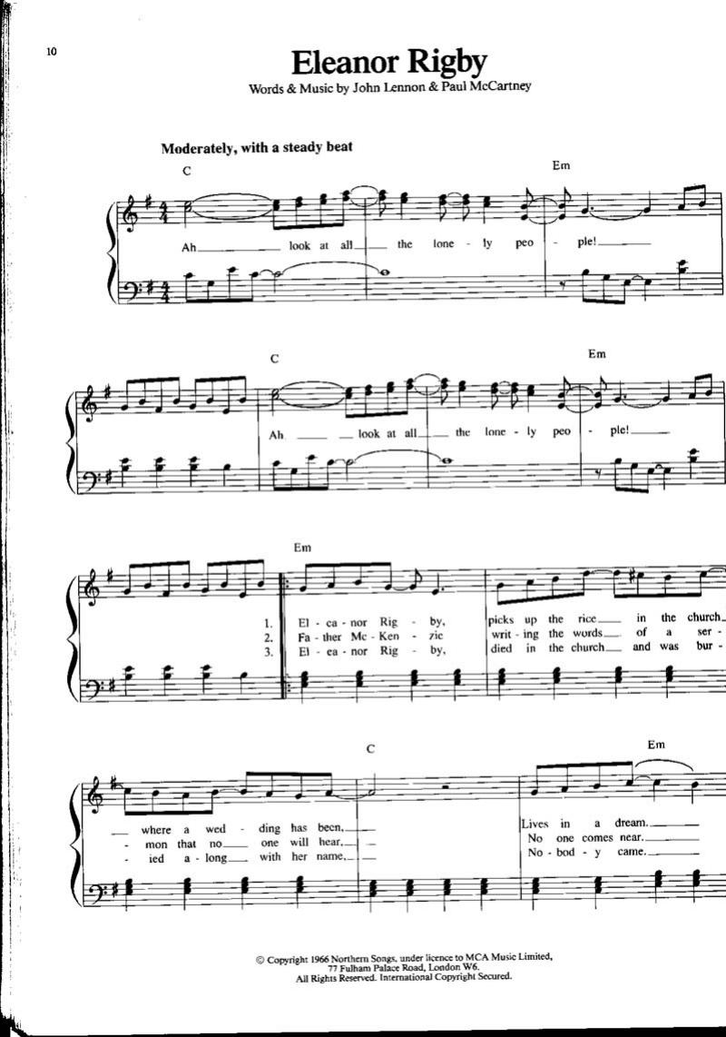 The Beatles by Eleanor Rigby