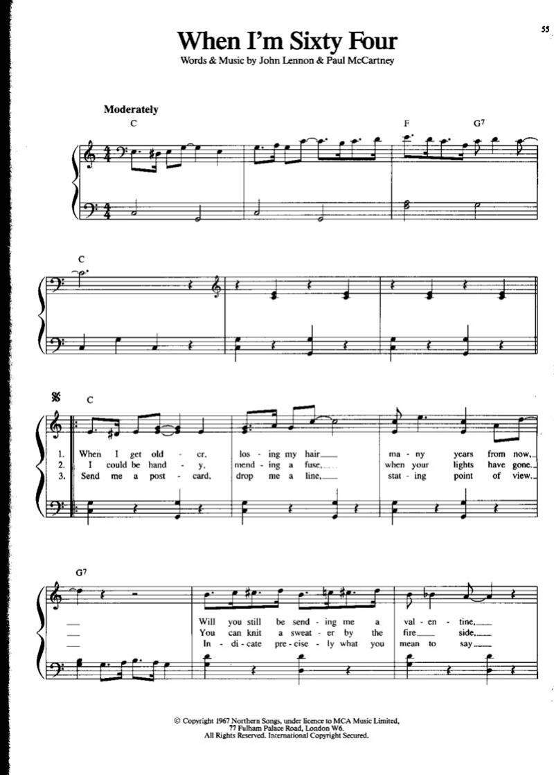 The Beatles by When Im Sixty Four