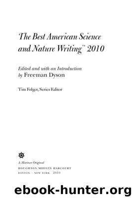 The Best American Science and Nature Writing 2010 by Tim Folger