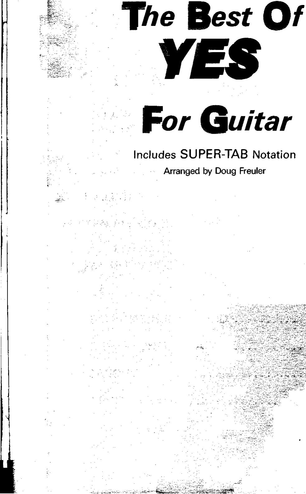 The Best Of Yes Guitar Songbook by Unknown