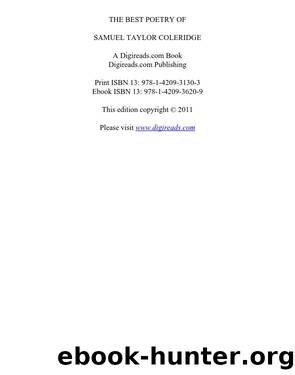 The Best Poetry of Samuel Taylor Coleridge by Coleridge Samuel Taylor
