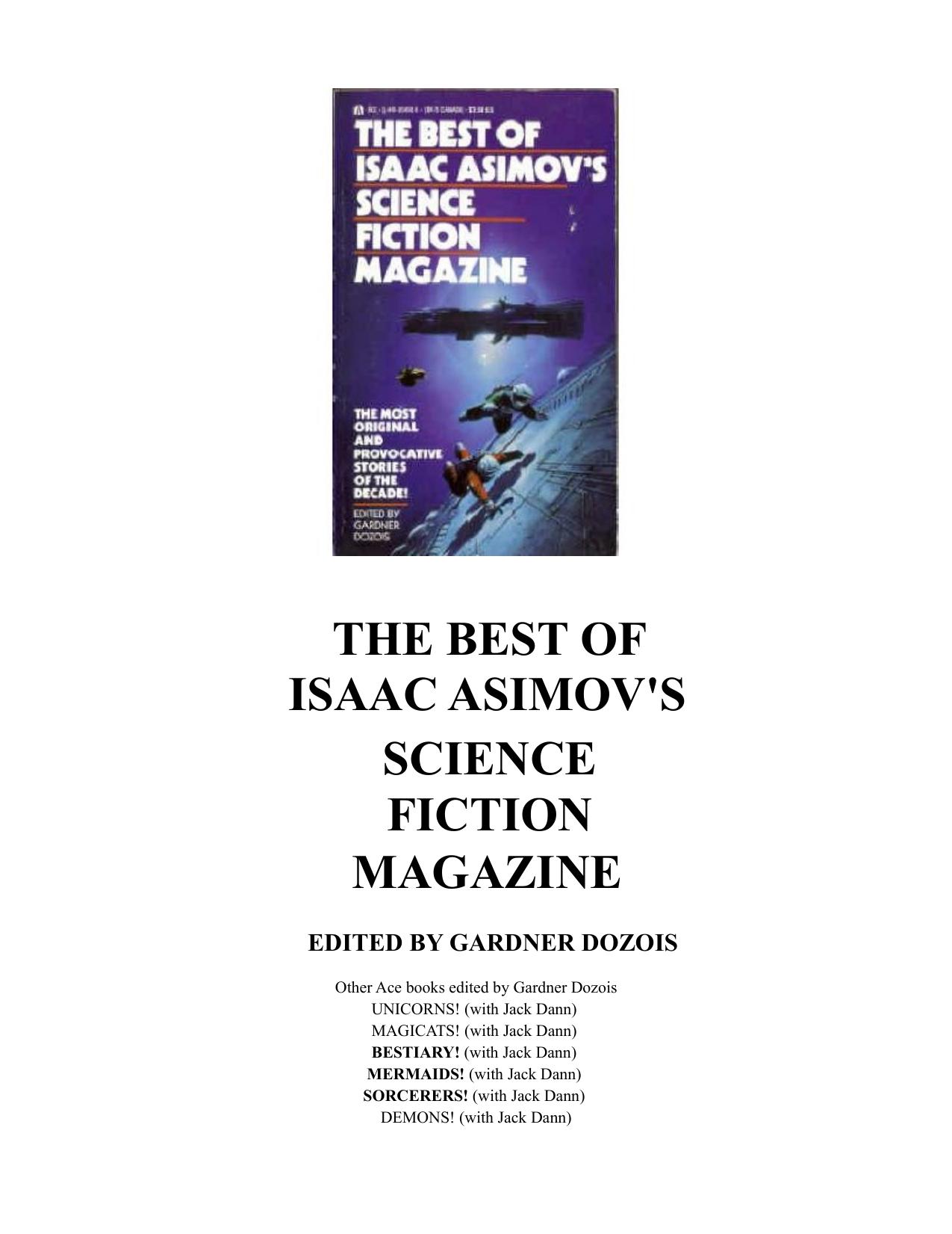 The Best of Isaac Asimovs SF Magazine by Gardner Dozois