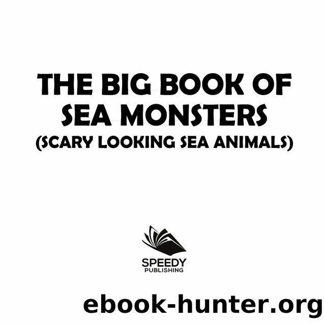 The Big Book Of Sea Monsters Scary Looking Sea Animals by Speedy Publishing