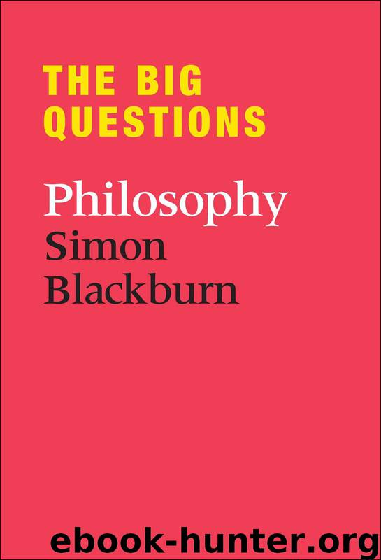 The Big Questions: Philosophy by Blackburn Simon