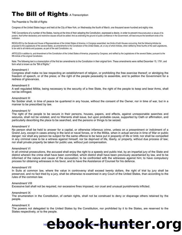 The Bill of Rights by j