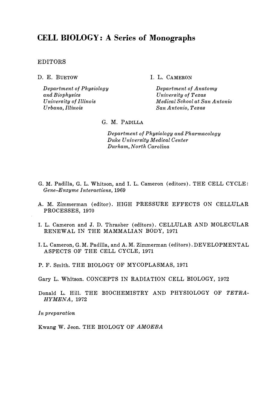 The Biochemistry and Physiology of Tetrahymena by Donald Hill (Auth.)