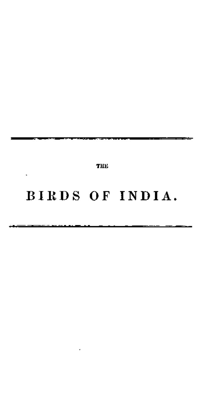 The Birds of India - Volume 2 - Part 1 by Jerdon Thomas Claverhill