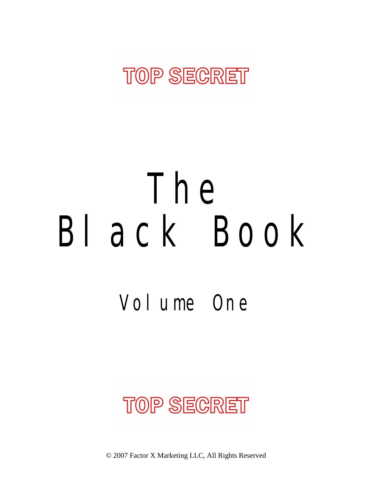 The Black Book by Volume 1
