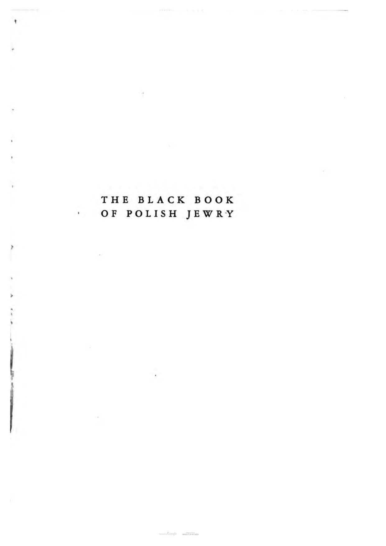 The Black Book of Polish Jewry (1943) by Unknown