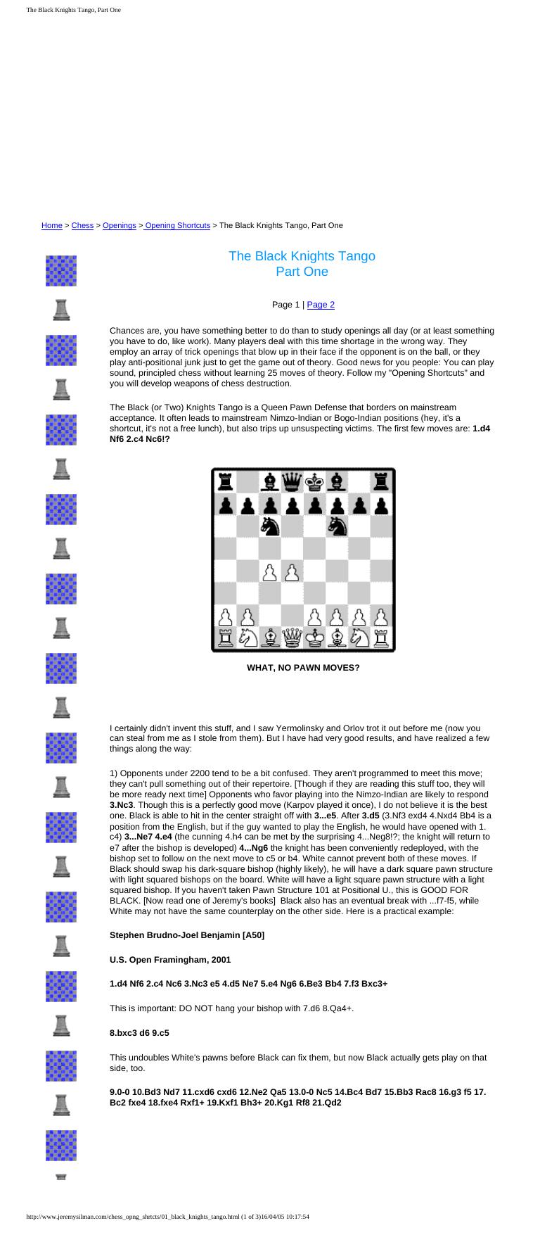 The Black Knights Tango, Part One by Unknown