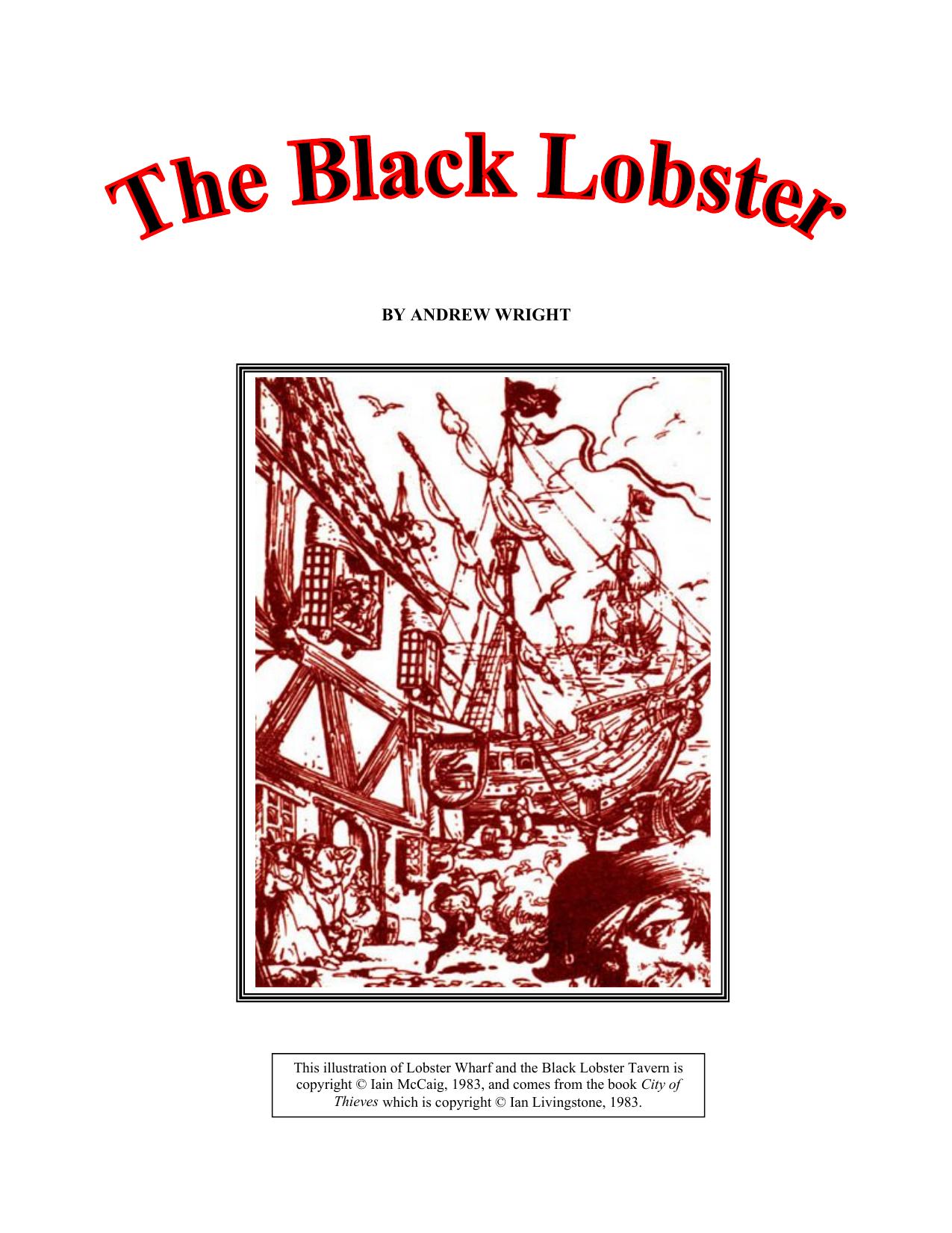 The Black Lobster by Unknown