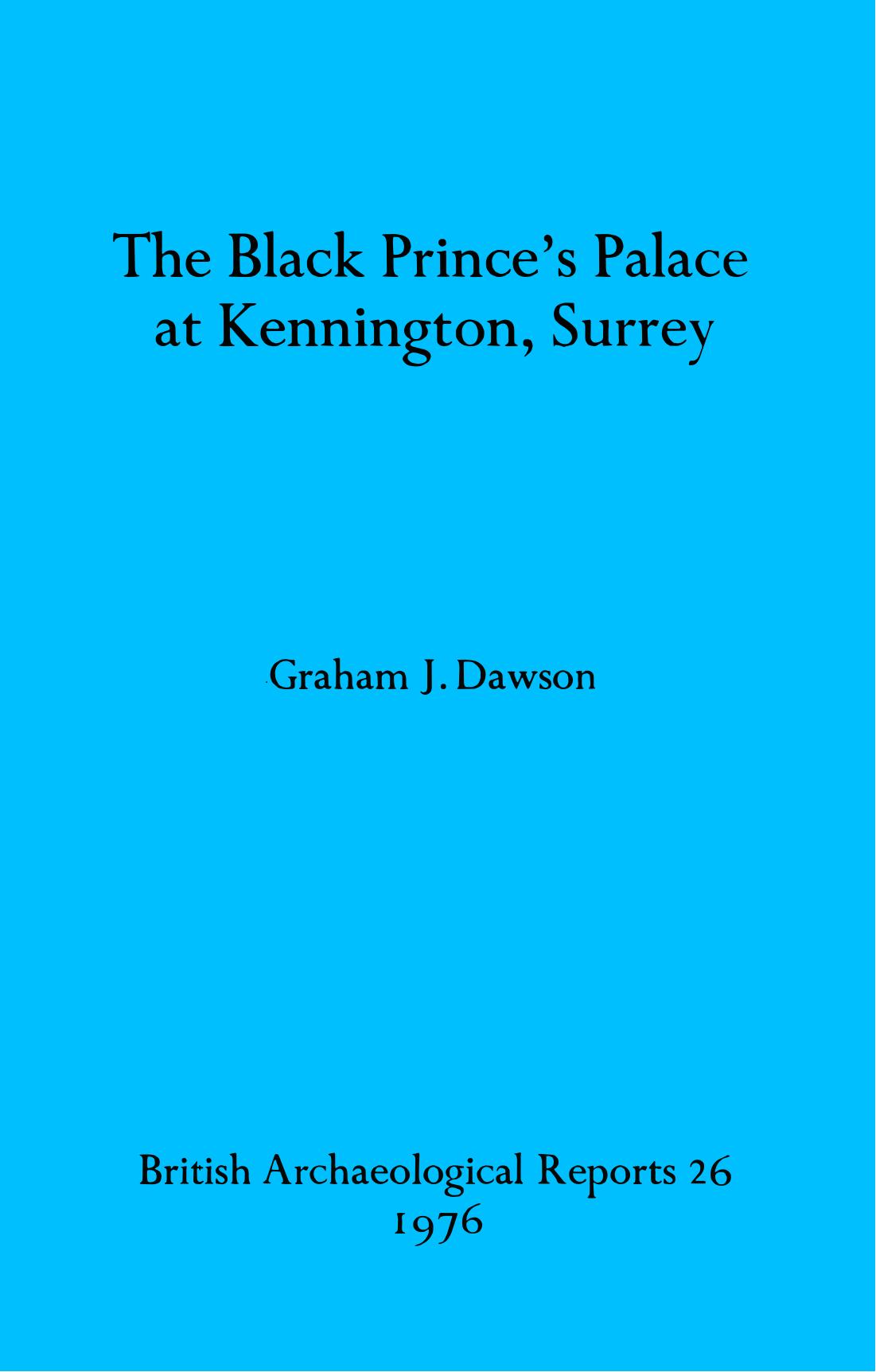 The Black Prince's palace at Kennington, Surrey by Graham J Dawson