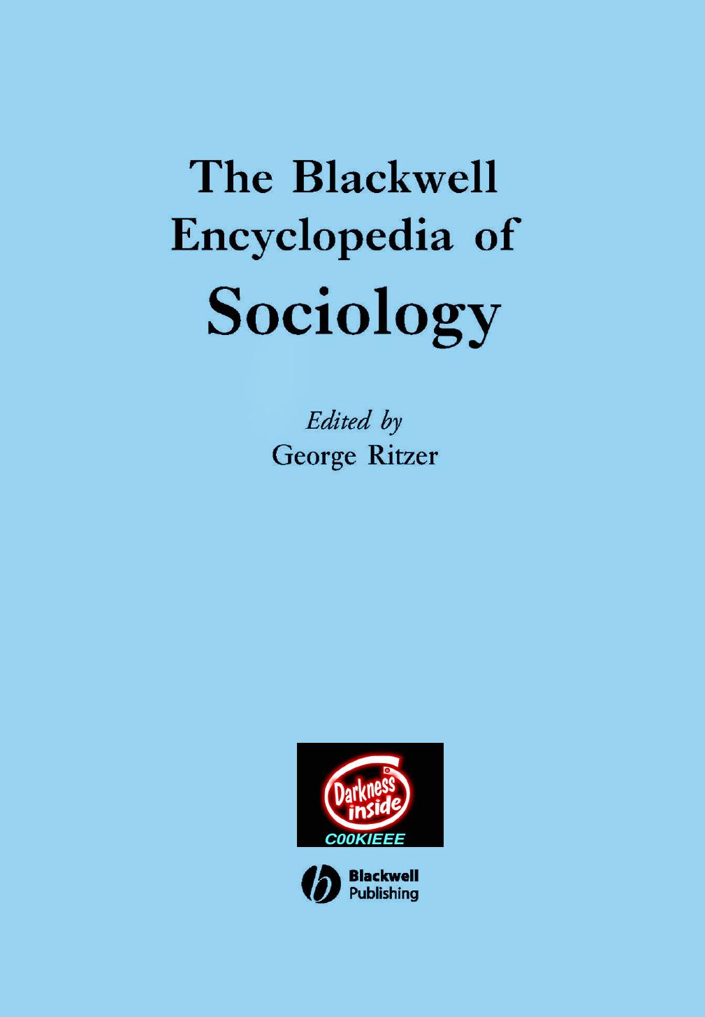 The Blackwell Encyclopedia of Sociology-C00KIEEE by Unknown