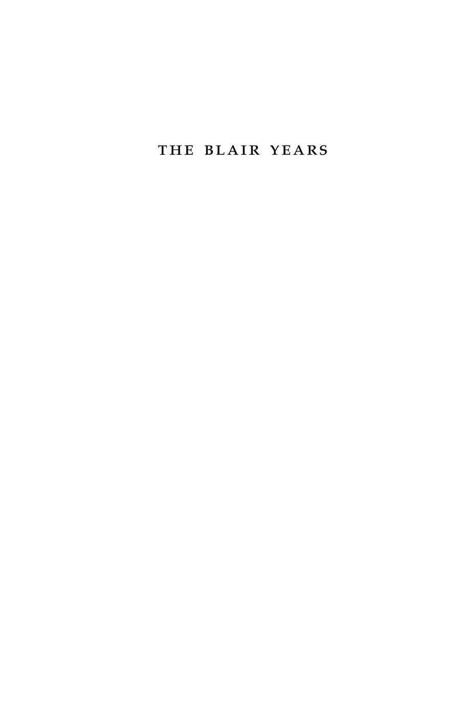The Blair Years by Alastair Campbell