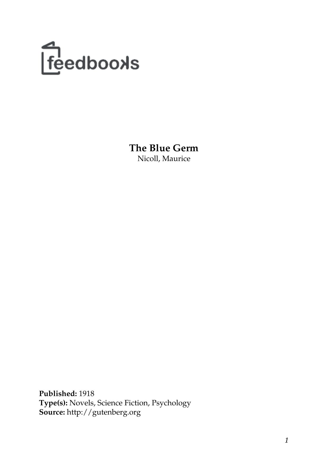 The Blue Germ by Nicoll Maurice