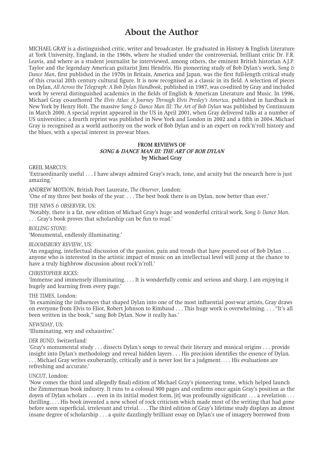 The Bob Dylan Encyclopedia by Michael Gray