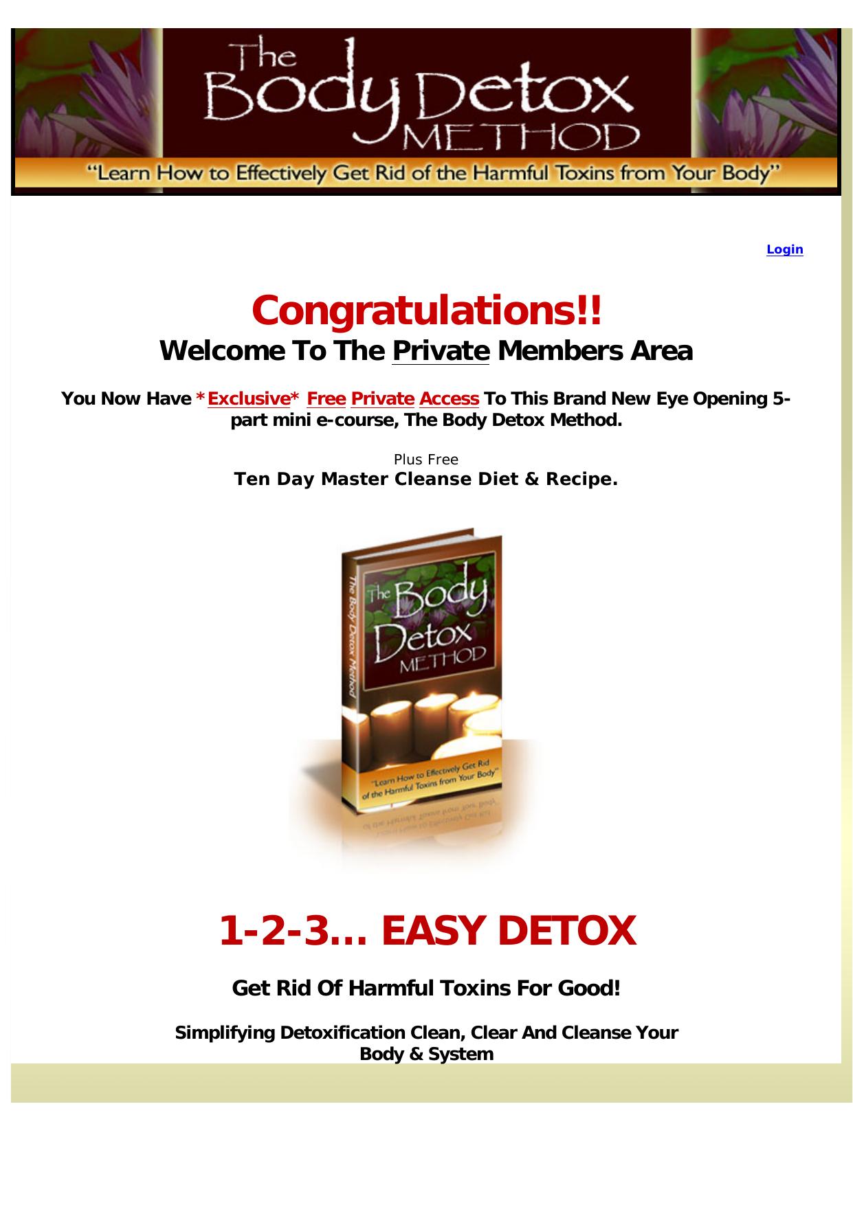 The Body Detox Method. by Best of Kuszter's Collection