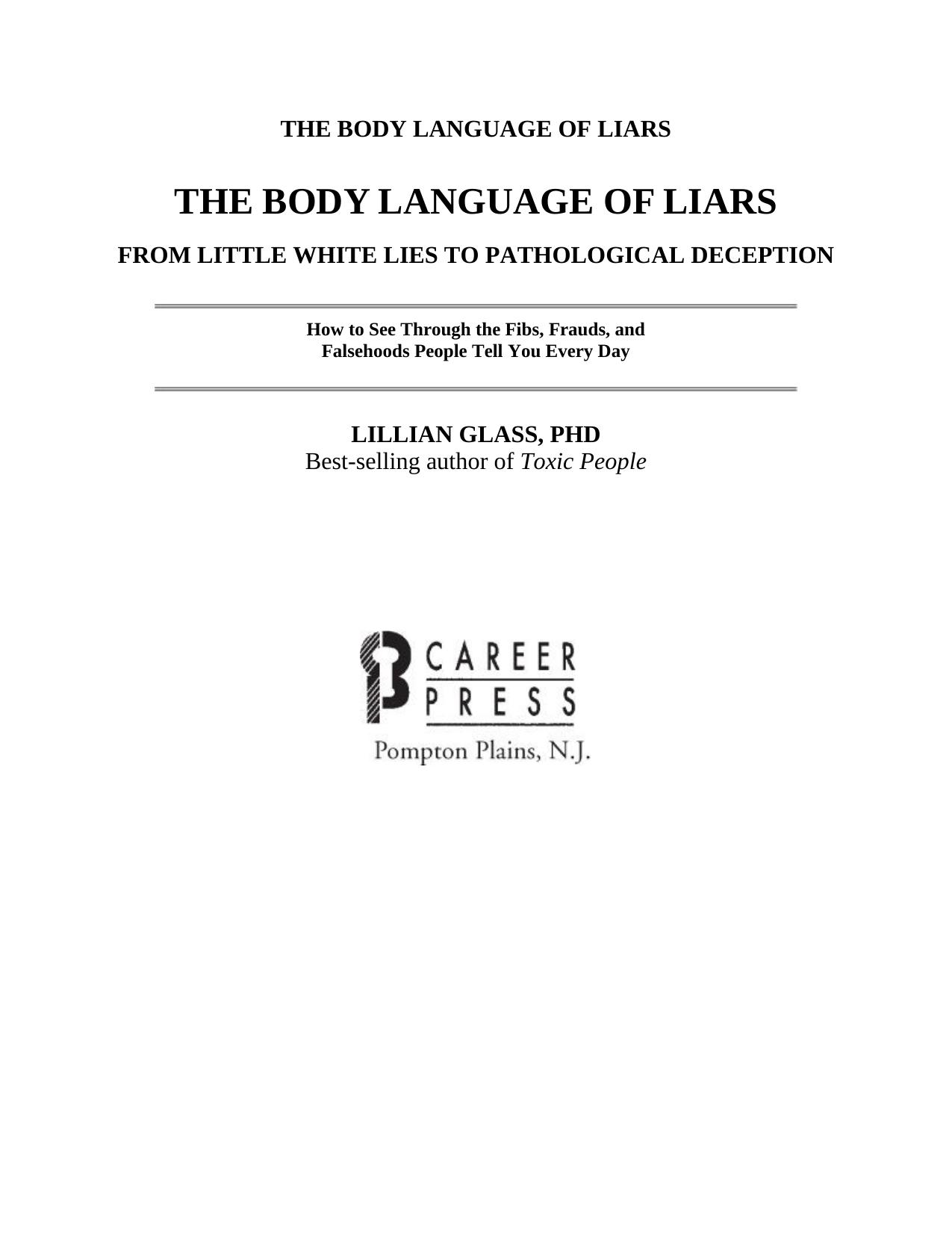 The Body Language of Liars by Yuvi