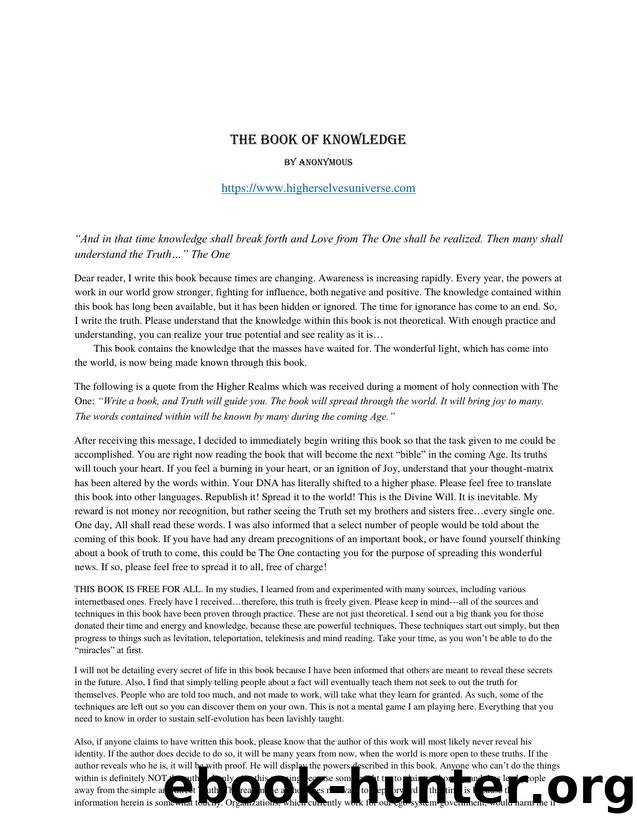 The Book of Knowledge by Anonymous