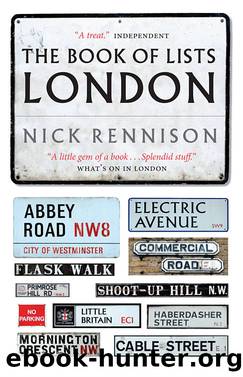 The Book of Lists London by Nick Rennison