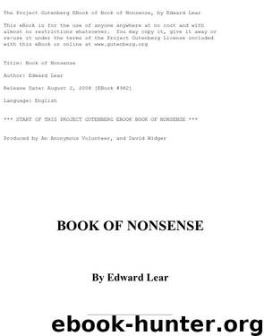 The Book of Nonsense by Edward Lear