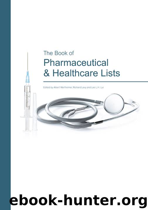 The Book of Pharmaceutical & Healthcare Lists by Unknown
