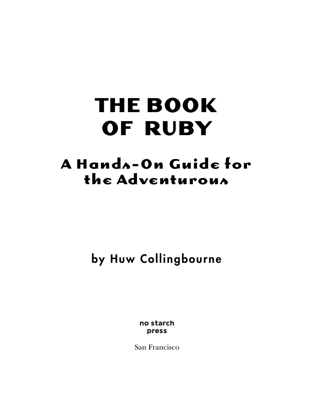 The Book of Ruby by Huw Collingbourne